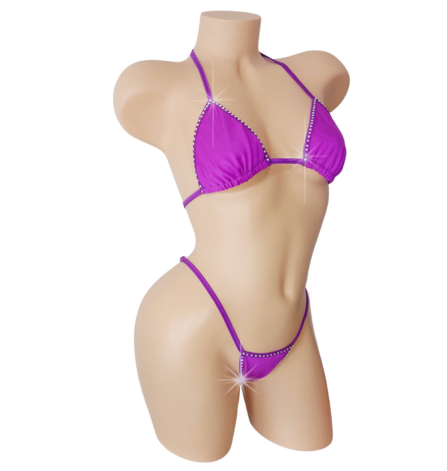 Rhinestone thong g-string Bikini Set - NEW - Dozens of colors