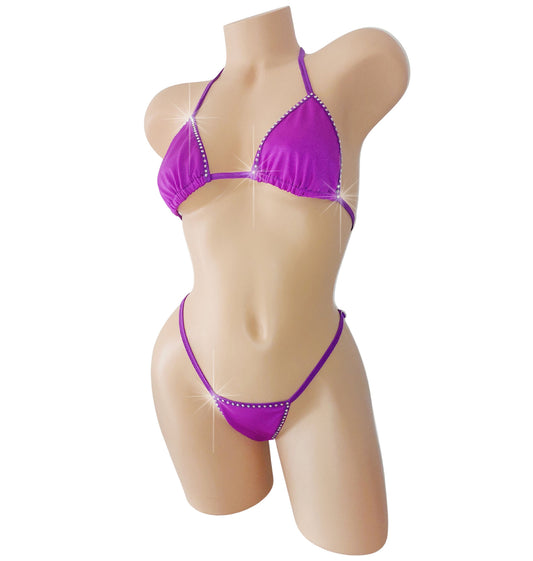 Rhinestone thong g-string Bikini Set - Dozens of colors