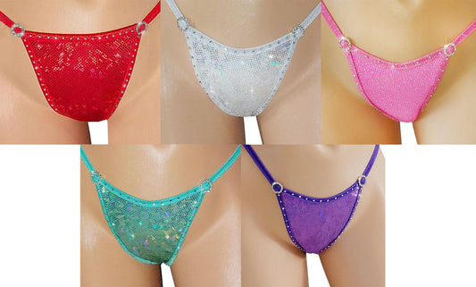 6 Hologram Colors -RHINESTONE bedazzled TOP - All cup sizes AAtoDD