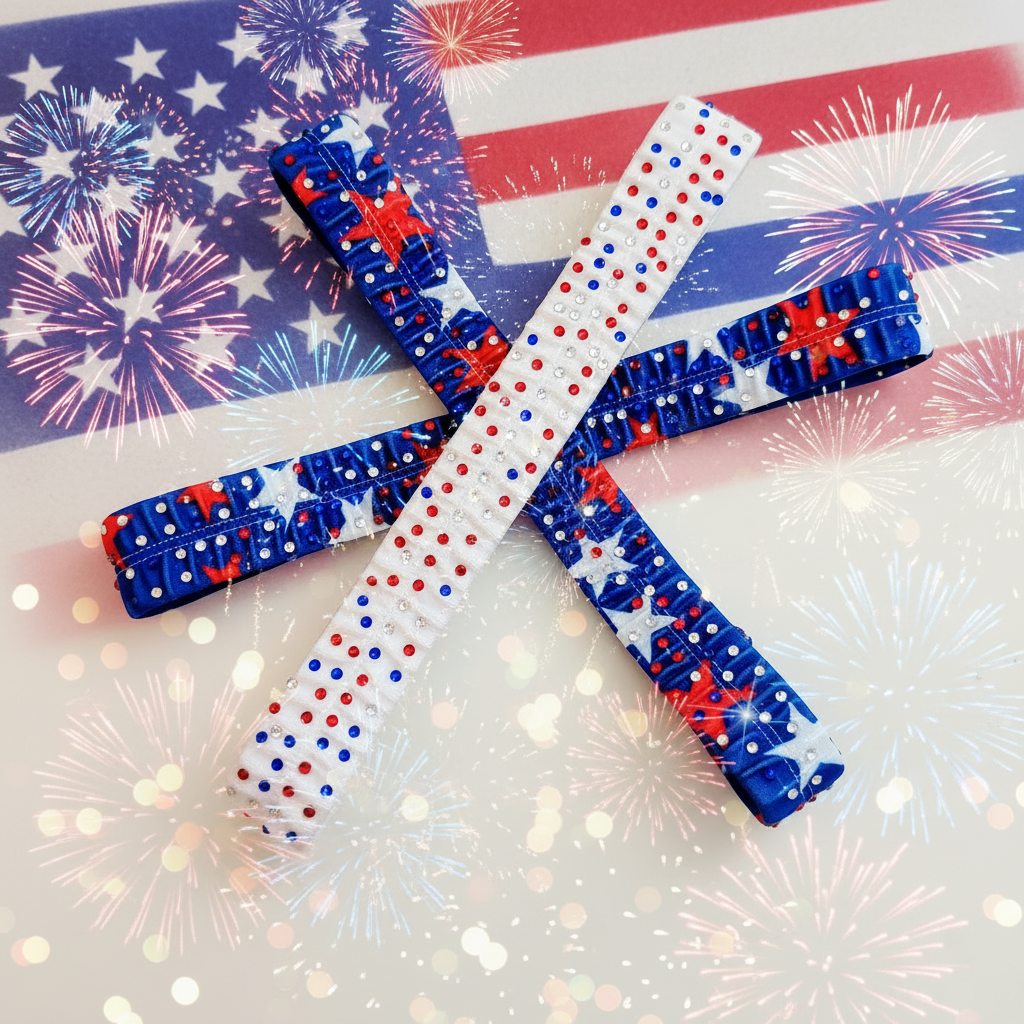 New 4th of July Red, White & Blue Flag leg Garters