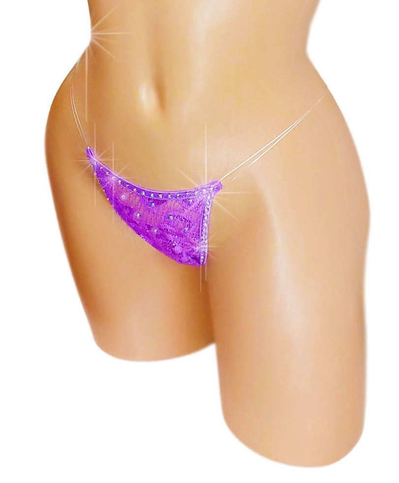 New Style Invisible clear elastic Rhinestone bikini looks like you are wearing nothing!