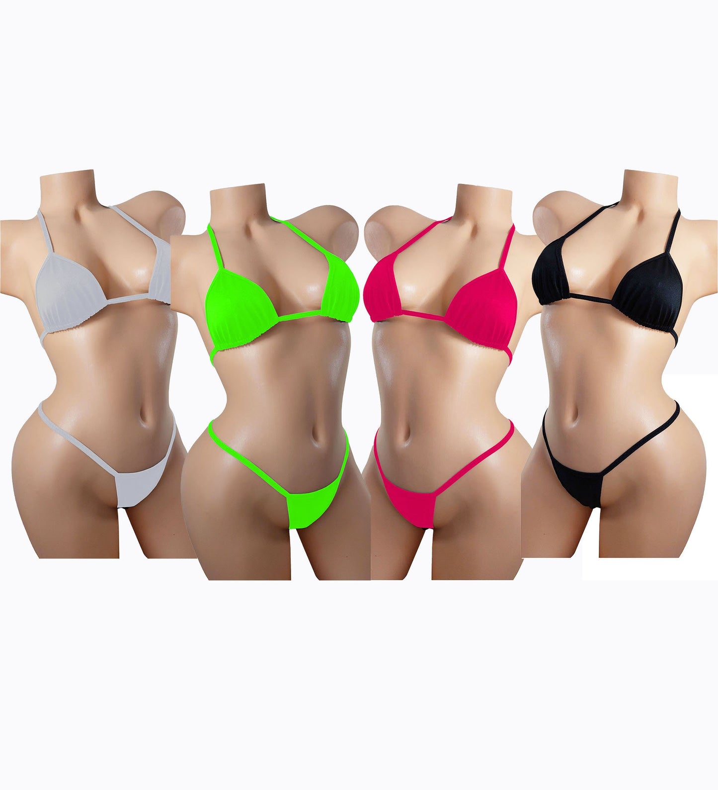 Rave style Whale Tail thong bikini sets - Great for EDM festival- Sexy cute Stripper & Rave outfits and Exotic dancer wear