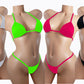 GLOWS in Black Light ADJUSTABLE Whale Tail thong bikini Set - Rave EDM festival Sexy Stripper outfits Exotic dance & pole or bottle girl
