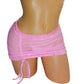 Red Illusion bikini Skirt Set covered with hand applied Crystal rhinestones - from AA - DD Sexy micro string bikini mini skirt