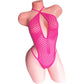 The HAYLEE - GLOW IN BLACK LIGHT colors -  adjustable fishnet thong one piece bodysuit