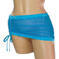 Cobalt Ocean Blue Hike It Up micro mini -12 COLORS! Mesh Rhinestone mini skirt - sexy stripper outfits, exotic dancer, pole dance thongs