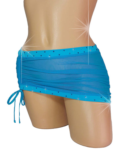 Lavender Lilac Bedazzled rhinestone 4 piece bikini & Skirt Set - NEW