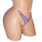 Pretty Purple clearw elastic strap thong G-string