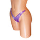 Pretty Purple clearw elastic strap thong G-string