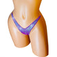 Pretty Purple clearw elastic strap thong G-string