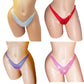 Rhinestone Hologram G-string clear elastic thong - straps looks invisible