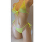 GLOW GREEN RHINESTONE Fishnet tie halter set - Sexy Rave clothes Stripper outfits & Exotic dancewear designs