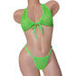 Elegant Black Fishnet Adjustable waist thong and halter top! Sexy Rave outfits Stripper Pole Dancers Exotic dancewear