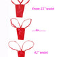 Black Rhinestone adjustable strap Thong G-string - Whale Tail back - Sexy dancer stripper thong