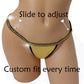 Luxury Gold Rave G-string thong