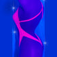 Sexy dancer One Piece - dripping in Pink Rhinestones - GLOWS in Black Light - adjustable neck straps - designed for Stripper outfits, Exotic Dancewear, Pole Dance fits, SW lingerie