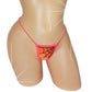 LIMITED TIME! Halloween GLOW in Black Light Spiderweb thong - adjustable one size. New!Fits AAcup to D cup