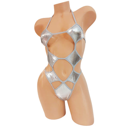 Gorgeous Gold "STAR" adjustable Thongkini one piece bodysuit onesie