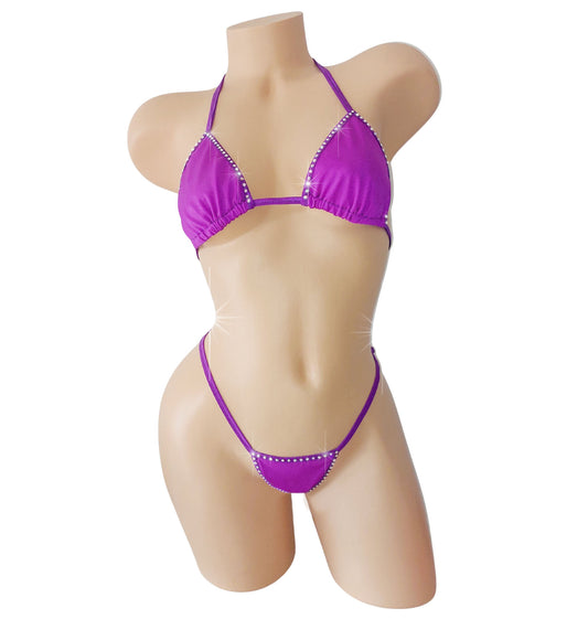 Rhinestone thong g-string Bikini Set - NEW - Dozens of colors