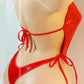 NEW WET LOOK Red PVC Vinyl all Adjustable straps One Piece - Snatch that waist! - stripper outfits pole exotic dancewear