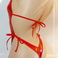 NEW WET LOOK Red PVC Vinyl all Adjustable straps One Piece - Snatch that waist! - stripper outfits pole exotic dancewear