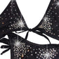 Sexy dancer Black Tie Side ADJUSTABLE One Piece - Covered in rhinestones - designs for Exotic Dancewear, Pole Dance, SW Lingerie, Stripper outfits, Micro