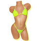 Sexy bright neon yellow bikini on a curvy mannequin.