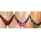 I'm On FIRE Flame Rhinestone Illusion Thong G-string * Clear elastic looks invisible!