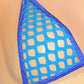 The HAYLEE - GLOW IN BLACK LIGHT colors -  adjustable fishnet thong one piece bodysuit