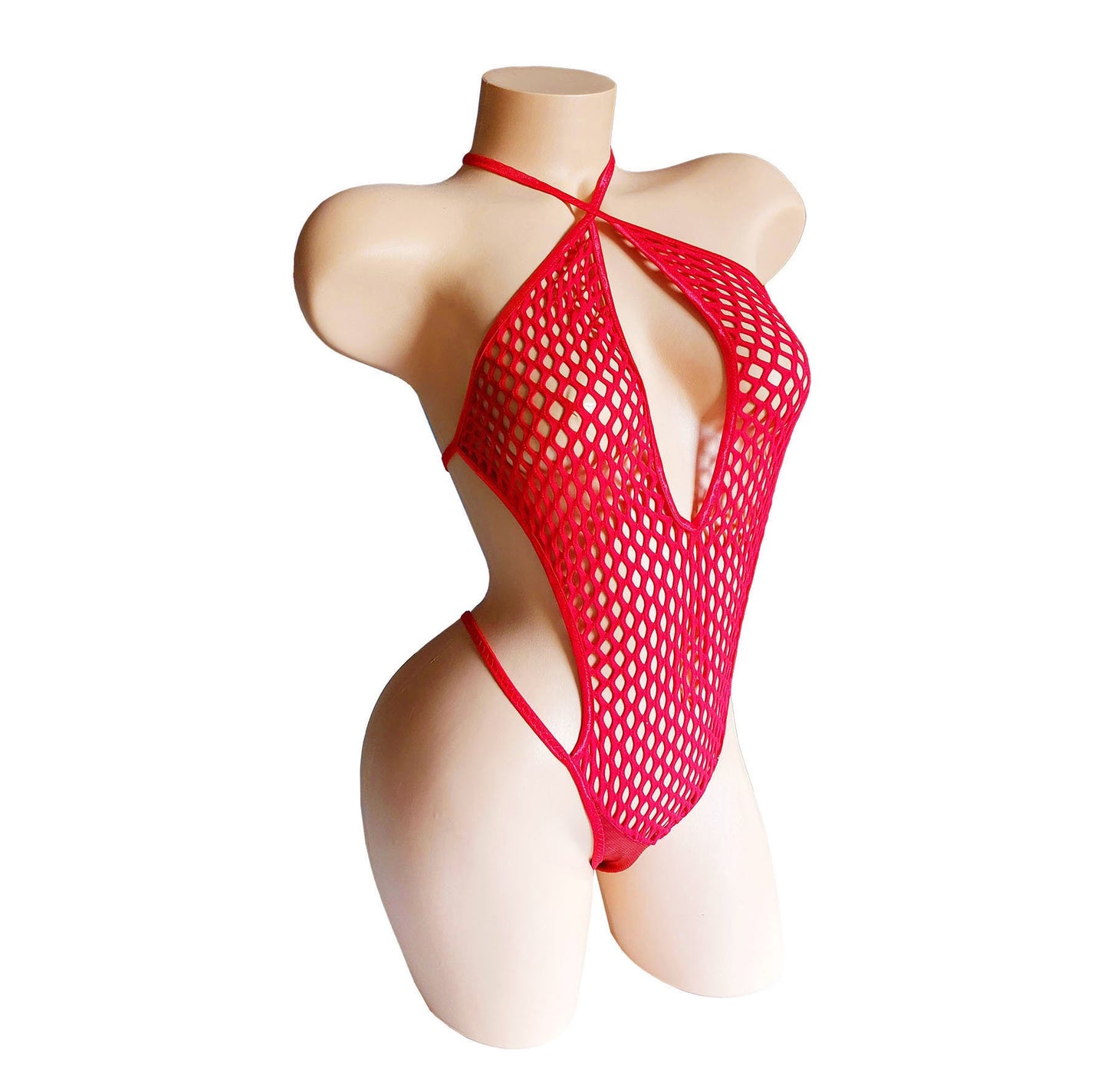 Fishnet Bodysuit: Rave Stripper Outfit - Glow in Black Light, AA-DD Cup