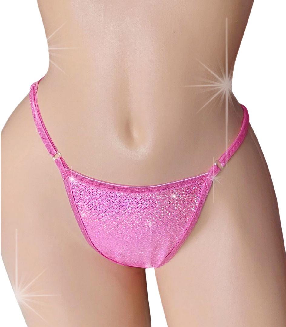 Adjustable Fantasia Thong: High-Waisted Exotic Dancewear Mid Rise