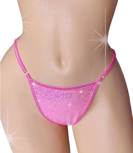Adjustable Fantasia Thong: High-Waisted Exotic Dancewear Mid Rise