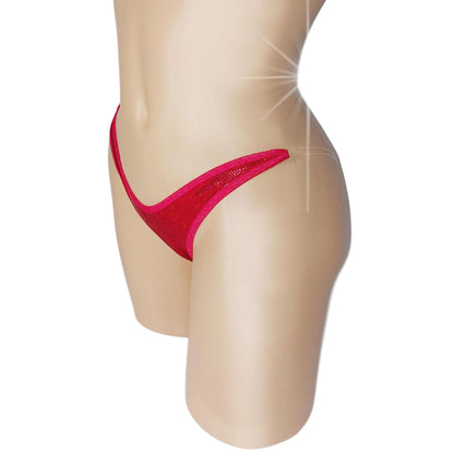 Hologram Thong: Adjustable Clear Elastic, Adjustable Straps - Exotic Dancewear