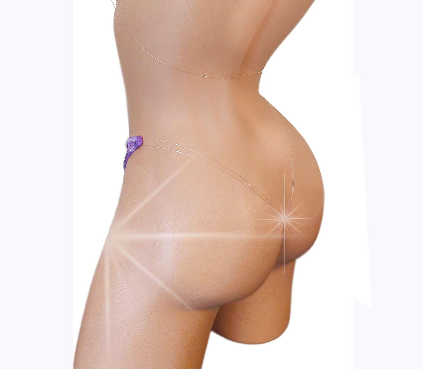 Micro Lace String Bikini: Lilac or Baby Blush Pink, Extreme Coverage