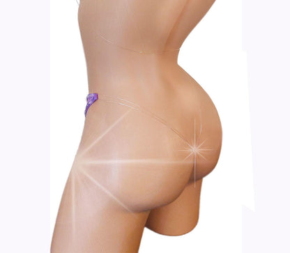 Micro Lace String Bikini: Lilac or Baby Blush Pink, Extreme Coverage