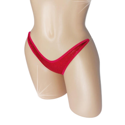 Hologram Thong: Adjustable Clear Elastic, Adjustable Straps - Exotic Dancewear