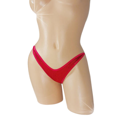 Hologram Thong: Adjustable Clear Elastic, Adjustable Straps - Exotic Dancewear