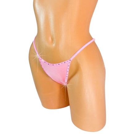 Rhinestone thong G-string - Bedazzle for XS to XL
