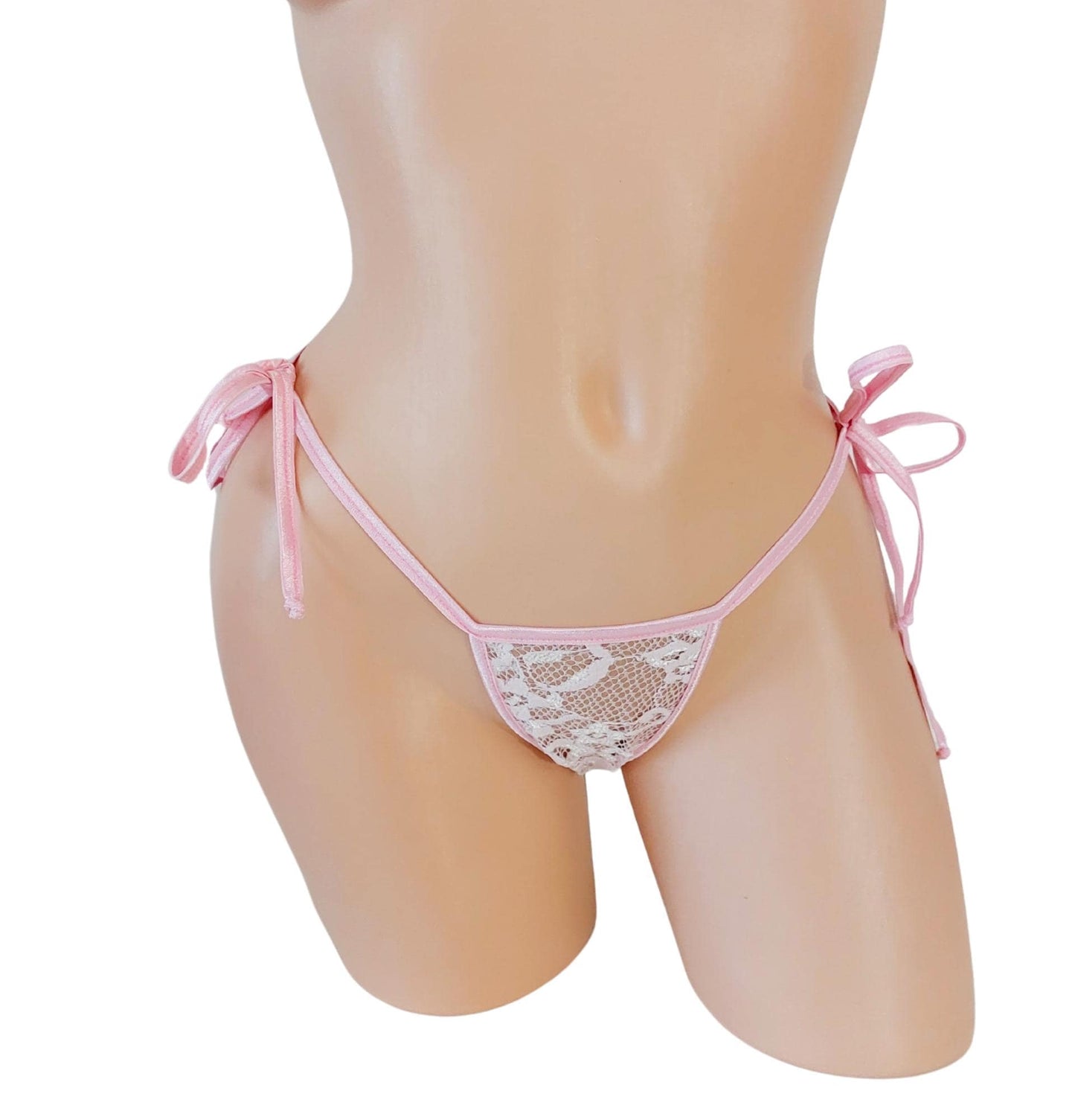 Lace Tie Side Thong: Fully Lined, 13 Colors, Exotic Dancewear