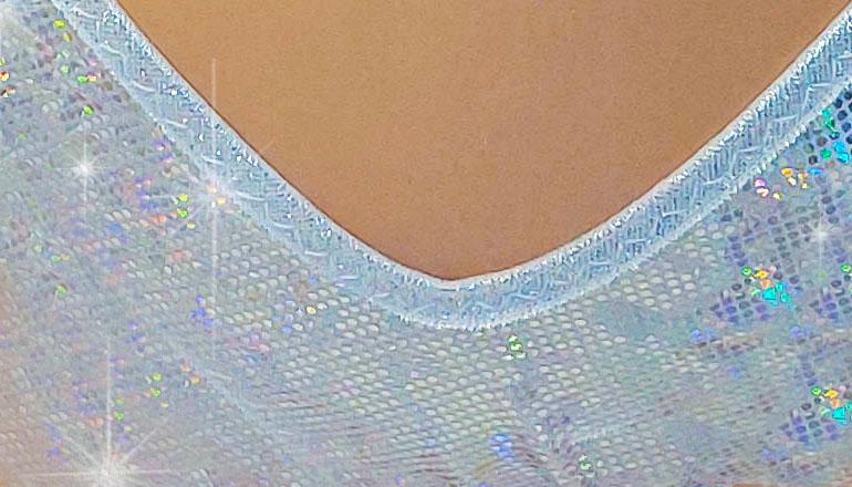 Fantasia Sparkle Bikini: Fuller coverage Exotic Dancewear - 5 Shimmer and Hologram Colors
