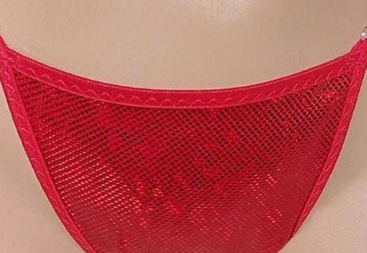 Hologram Strappy Bikini Set, Adjustable Exotic Dancewear