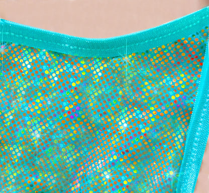 Hologram Strappy Bikini Set, Adjustable Exotic Dancewear