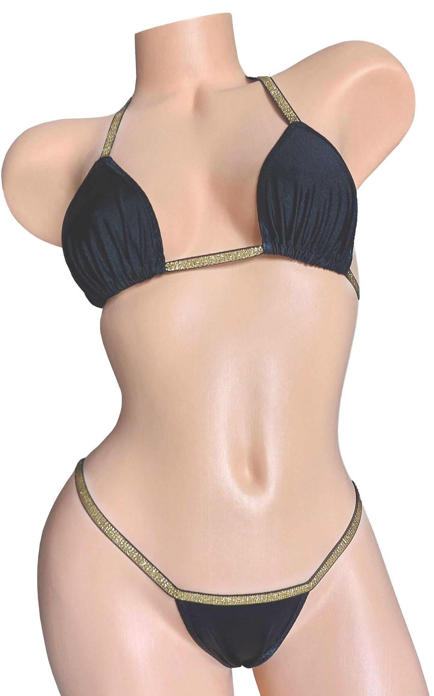 Metallic Trim Thong Bikini – Rave Dancewear, Stripper Outfit