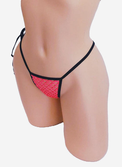 Fishnet G-String Thong: Sexy Rave Dancewear, Fully Lined