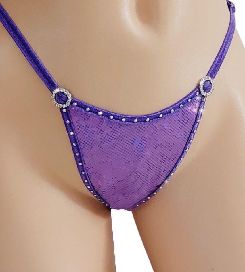 Red Hologram Bikini Set – Adjustable Thong, Rave Dancewear