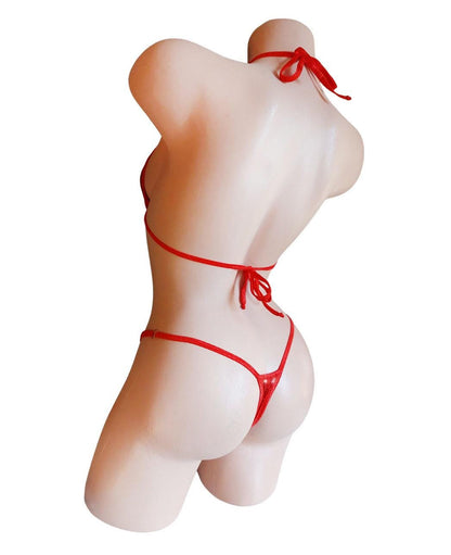 Red Hologram Bikini Set – Adjustable Thong, Rave Dancewear