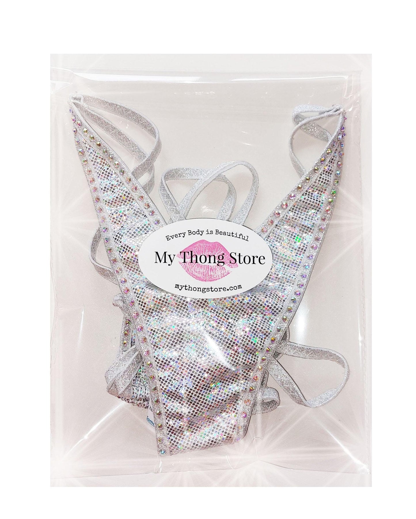 Hologram and Rhinestone G-String Bikini Set – Sparkle Rave Exotic Dance