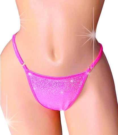 Fantasia Sparkle Bikini: Fuller coverage Exotic Dancewear - 5 Shimmer and Hologram Colors