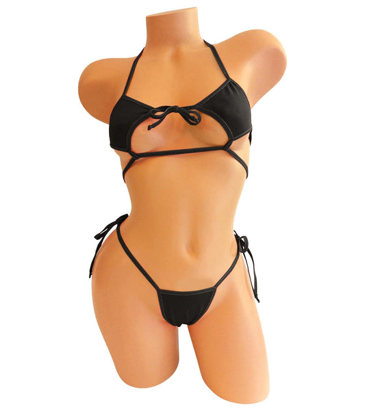 Strappy Pole Dance Outfit: Bikini Top and G-String Thong