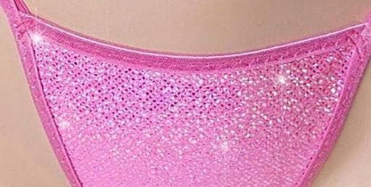 Hologram Strappy Bikini Set, Adjustable Exotic Dancewear